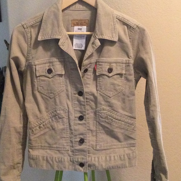 Levi's Women's Tan Corduroy Jean jacket - Picture 1 of 7
